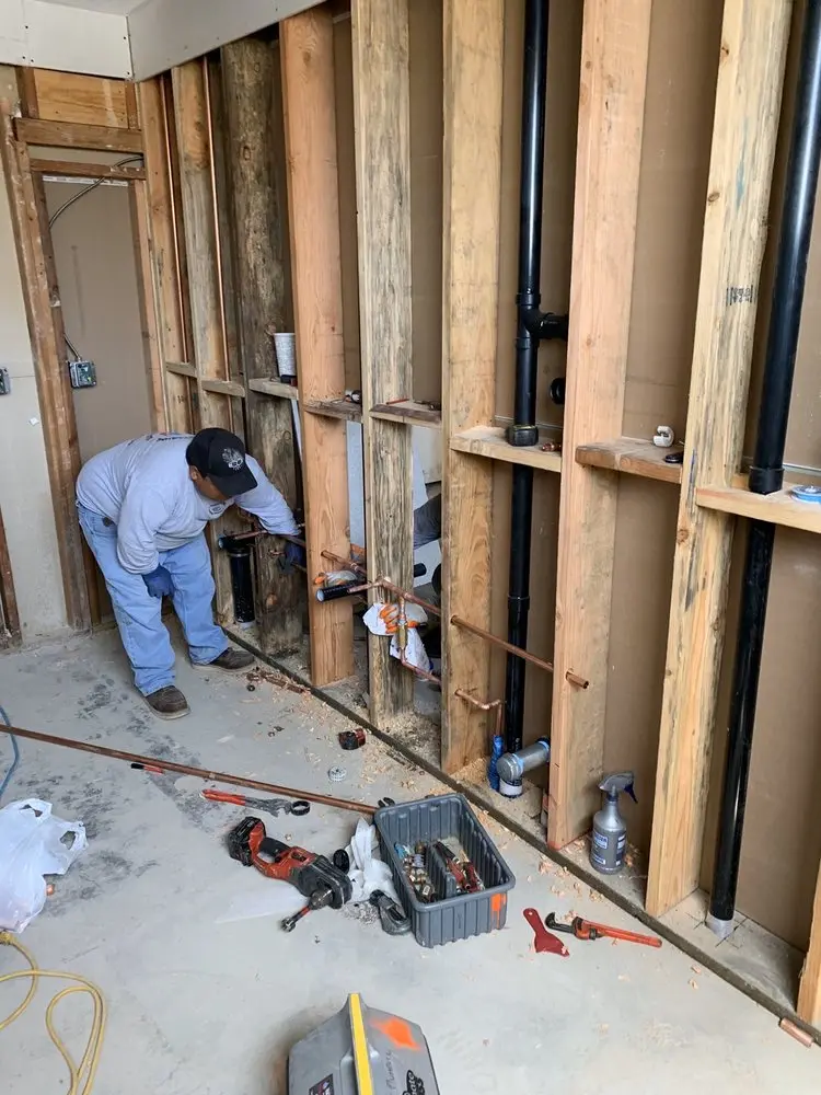 Commercial rough-in plumbing for Gas Line Repair in Canton
